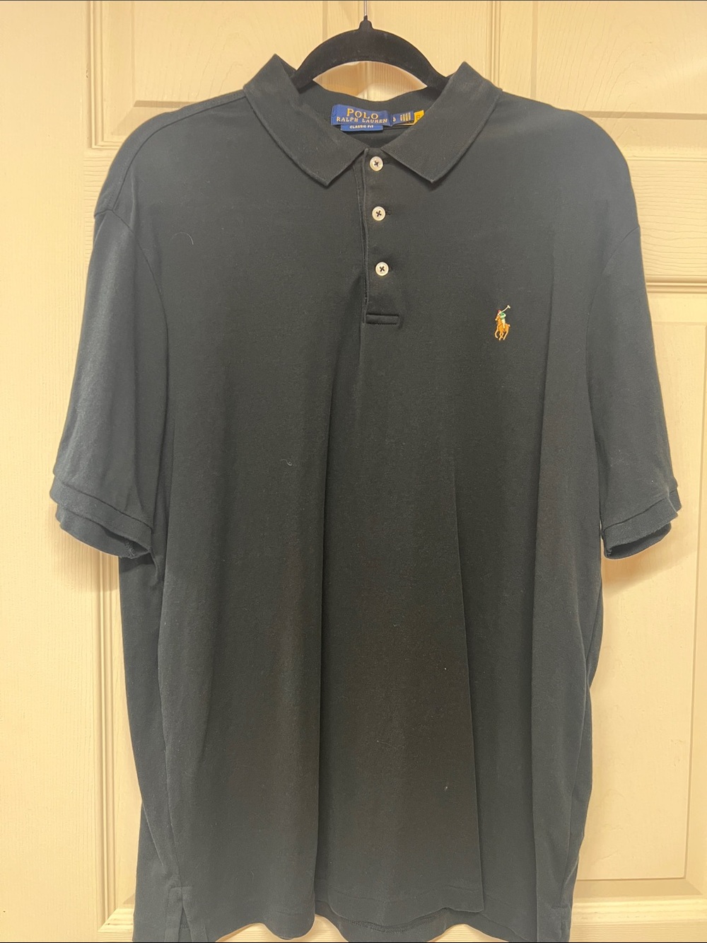 Polo by Ralph Lauren Navy Blue Classic Polo with Embroidered Pony